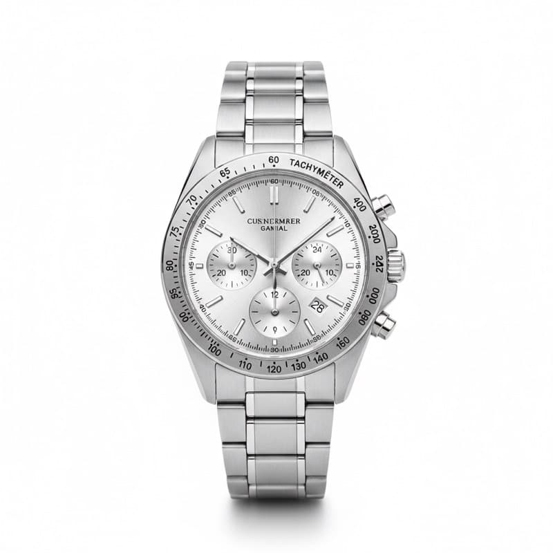 Chronograph Edelstahl Armbanduhr